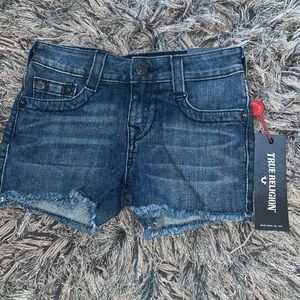 Joey Raw Edge True Religion shorts